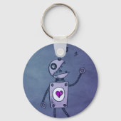 Happy Singing Retro Robot Sleutelhanger (Voorkant)