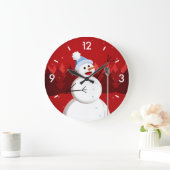 Happy Singing Snowman Kerstmis Grote Klok (Huis)