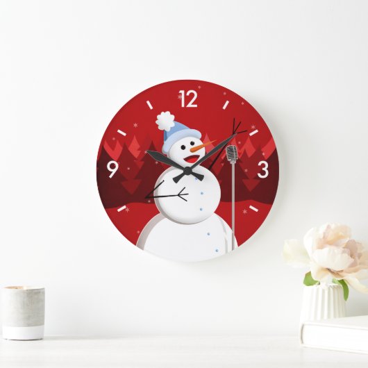 Happy Singing Snowman Kerstmis Grote Klok (Huis)