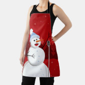 Happy Singing Snowman Kerstmis Schort (Insitu)