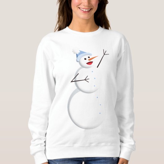 Happy Singing Snowman Kerstmis Trui (Voorkant)