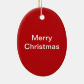 Happy Singing Snowman-kersttekst Keramisch Ornament (Achterkant)