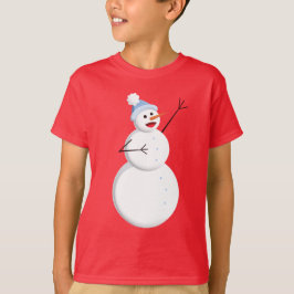 Happy Singing Snowman Kinder Dark Long Slapes T-shirt
