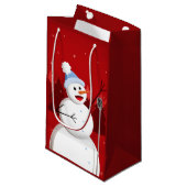 Happy Singing Snowman Musical Christmas Klein Cadeauzakje (Voorkant Gekanteld)