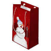 Happy Singing Snowman Musical Christmas Klein Cadeauzakje (Achterkant Gekanteld)