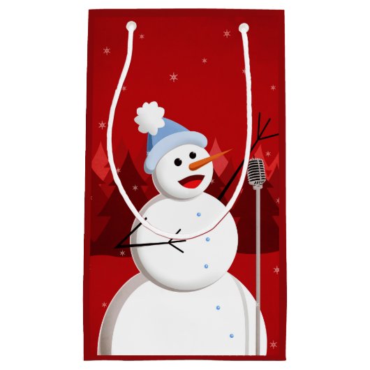 Happy Singing Snowman Musical Christmas Klein Cadeauzakje (Voorkant)