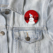 Happy Singing Snowman Musical Christmas Ronde Button 5,7 Cm (In situ)