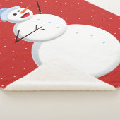 Happy Singing Snowman Musical Christmas Sherpa Deken (3/4)