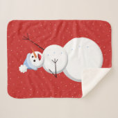 Happy Singing Snowman Musical Christmas Sherpa Deken (Voorkant (horizontaal))