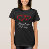 Happy Single AF Day Valentines Day Humor T-shirt (Voorkant)