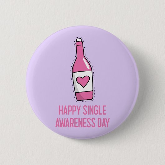 Happy Single Awareness Day Button (Voorkant)