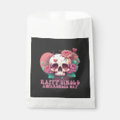 Happy Single Awareness Day Valentijnse schedel Bedankzakje (Voorkant)