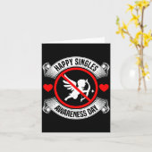 Happy Singles Awareness Day Anti Cud Anti Valentin Kaart (Gele Bloem)