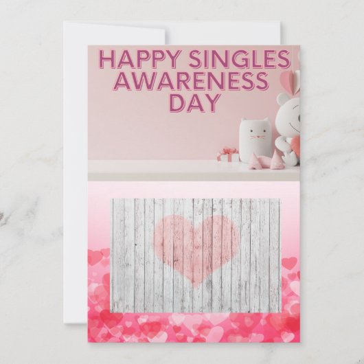 Happy Singles Awareness Day Feestdagenkaart (Voorkant)