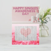 Happy Singles Awareness Day Feestdagenkaart (Staand voorkant)