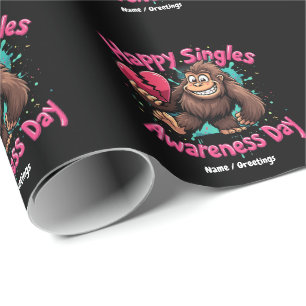 Happy Singles Awareness Day viert de liefde Cadeaupapier