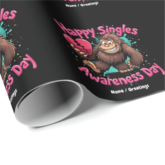 Happy Singles Awareness Day viert de liefde Cadeaupapier (Rol Hoek)