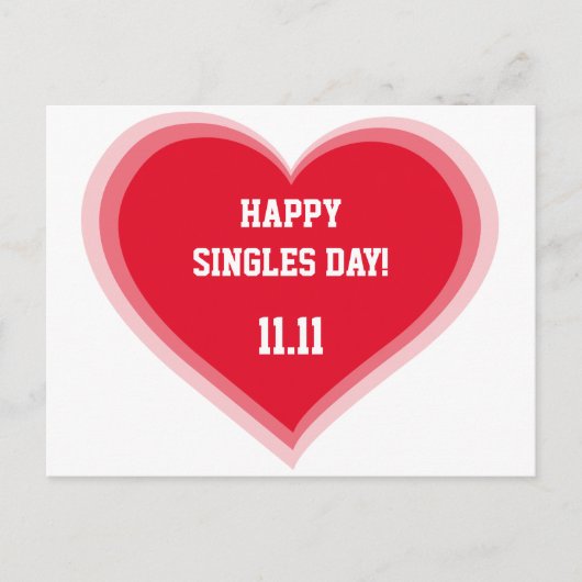 Happy Singles Day Kaarten (Voorkant)