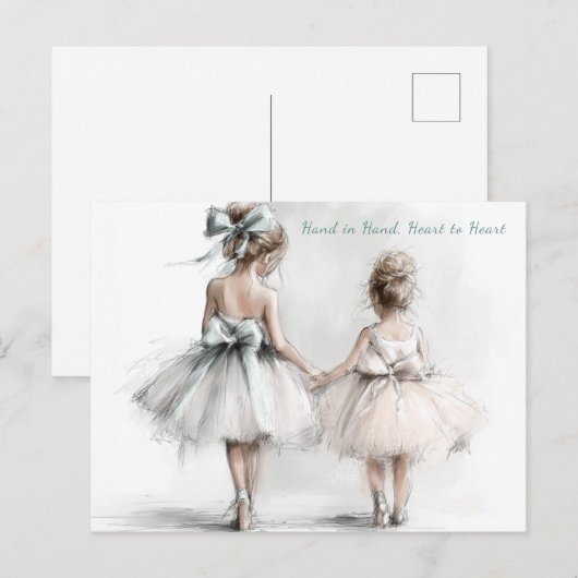 Happy Sister Day Wenskaart Pastel Mode Feestdagenkaart (Voorkant / Achterkant)