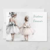 Happy Sister Day Wenskaart – Pastel Mode Feestdagenkaart (Voorkant)