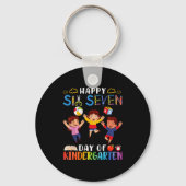 Happy Six Seven Day Of Kindergarten Student Back T Sleutelhanger (Voorkant)