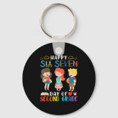 Happy Six Seven Day Of Second Grade Student Back T Sleutelhanger (Voorkant)