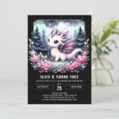 Happy Sjabloon Dragon Birthday Kaart (Staand voorkant)