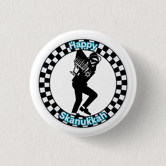 Happy Skanukkah Ronde Button 3,2 Cm (Voorkant)