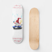 Happy Skater Gnome met cadeautjes Skateboard Kerst (Voorkant)
