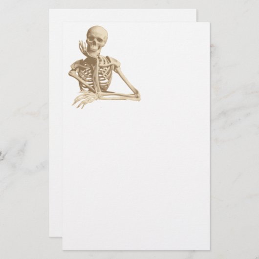 Happy Skeleton Briefpapier (Voorkant / Achterkant)