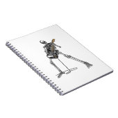 Happy Skeleton Guitar Guy Spooky Halloween Notitieboek (Rechterzijde)
