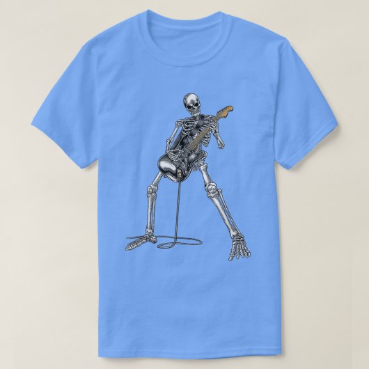 Happy Skeleton Guitar Guy Spooky Halloween Rock Ba T-shirt (Design voorkant)
