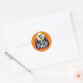 Happy Skeleton Halloween Graveyard Sticker (Envelop)