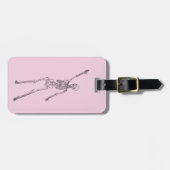 Happy Skeleton Personalized Bagagelabel (Voorkant horizontaal)