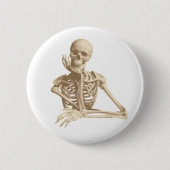 Happy Skeleton Ronde Button 5,7 Cm (Voorkant)