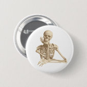 Happy Skeleton Ronde Button 5,7 Cm (Voorkant /achterkant)