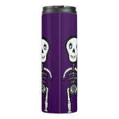 Happy Skeletons met bloemen Thermosbeker (Achterkant)