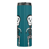Happy Skeletons met bloemen Thermosbeker (Achterkant)