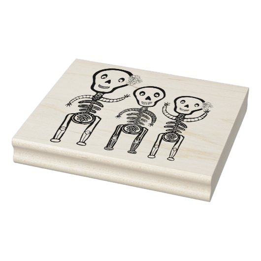 'Happy Skeletons Rubberstempel (Stempel)