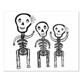 'Happy Skeletons Rubberstempel (Afrduk)