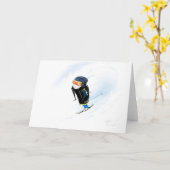 Happy Ski Birthday Kaart (Gele Bloem)