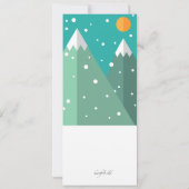 Happy Skier Invitation Kaart (Achterkant)