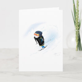 Happy Skiing Birthday Kaart