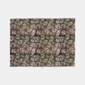 Happy Skulls Fleece Deken (Voorkant (Horizontaal))