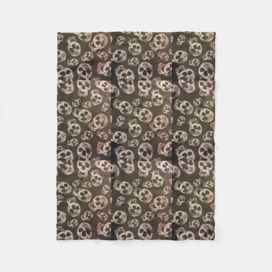 Happy Skulls Fleece Deken (Voorkant)