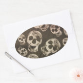 Happy Skulls Ovale Sticker (Envelop)
