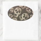 Happy Skulls Ovale Sticker (Tas)
