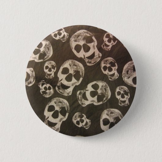 Happy Skulls Ronde Button 5,7 Cm (Voorkant)