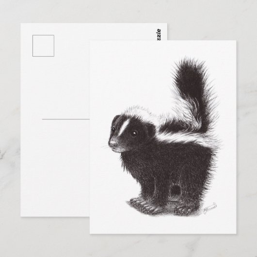 Happy Skunk Briefkaart (Voorkant / Achterkant)