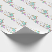 Happy Sleep Eenhoorn Hoorn Roze Snoep Baby Wit Cadeaupapier (Hoek)